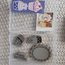 Sizzix Framelits Dies with Clear Stamps, Happy Birthday, 4-Pack
