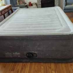 Intex Queen Inflatable Air Mattress W/ Built-in Inflate/Deflate Pump