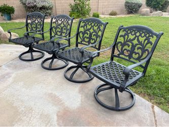 Cast Aluminum Patio Swivel Chairs
