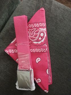 Pink Bandana and Belt Set