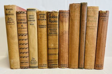 Vintage Books Home Decor Early 1900’s Orange