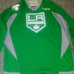 LA KINGS Rare Reebok ST.PATTY'S DAY Jersey Sz.XL 100% Authentic 