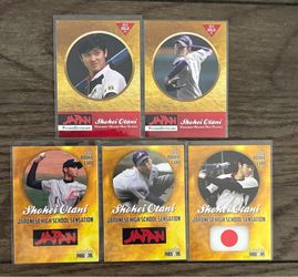 A set of Shohei Ohtani HIGH SCHOOL cards!