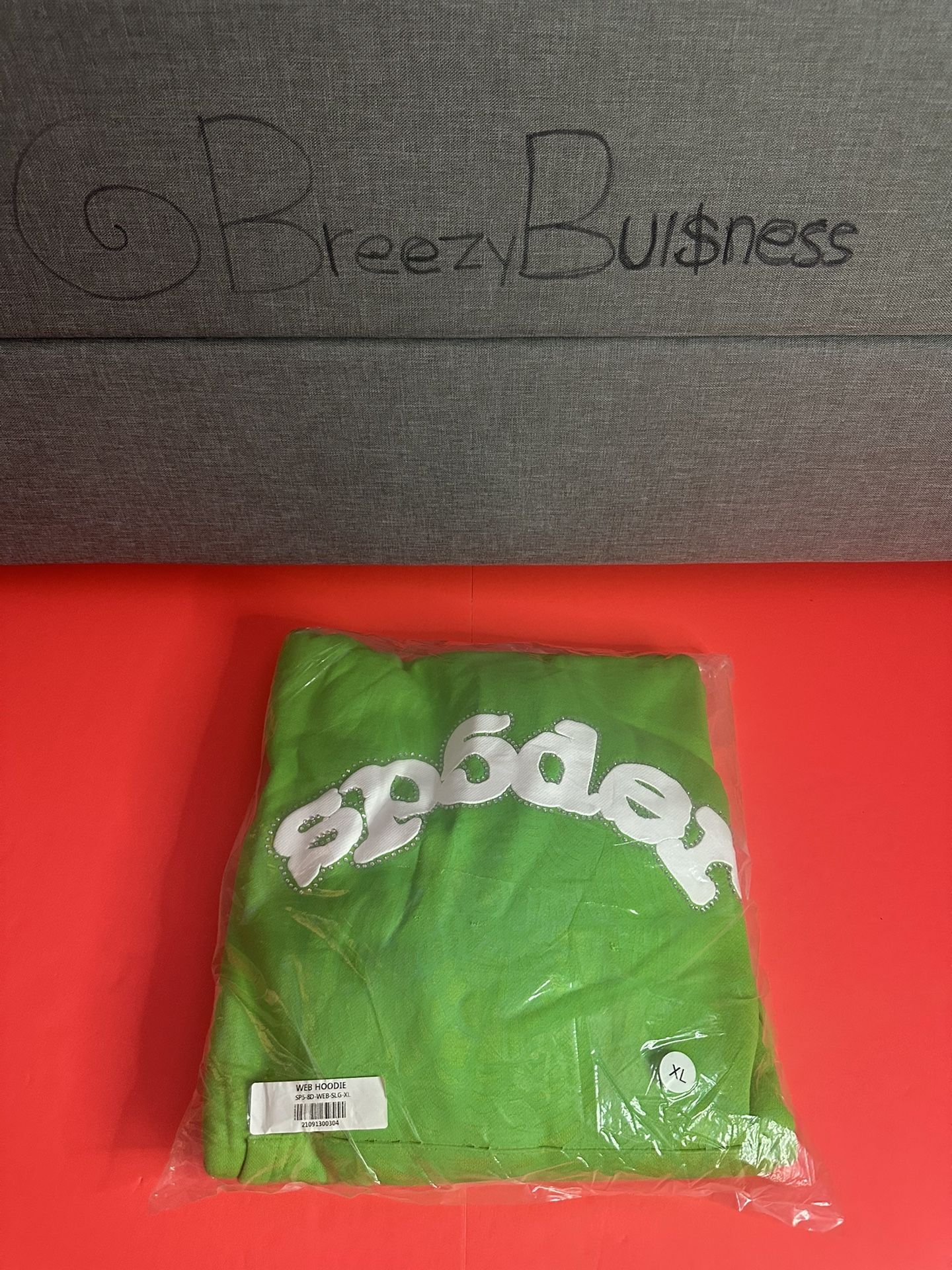 Lime Green Spider Hoodie 