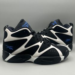 Reebok Kamikaze 1 Mid White Black Retro Basketball Shoes - Men’s Size 9 (V60359)