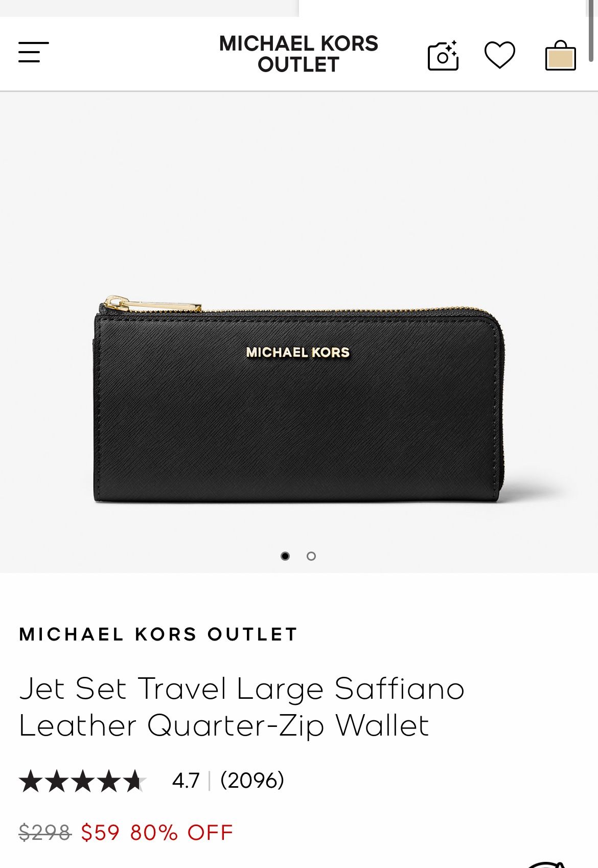 Michael Kors Travel Quarter Zip Wallet