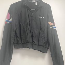 Adidas cropped windbreaker XS