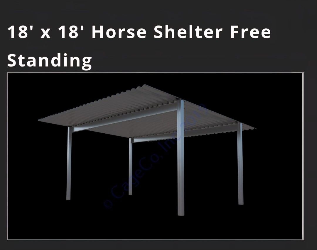 18x18 Horse Shelter Kit