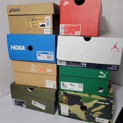 Empty boxes from different brands and sizes