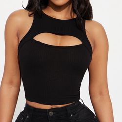 Cut Out Cropped Top - Size M