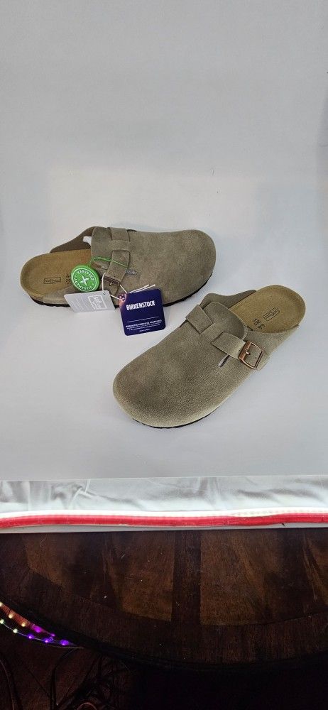 Birkenstock Boston Soft Footbed
Suede Leather - Taupe Size 44 Women Men Footwear