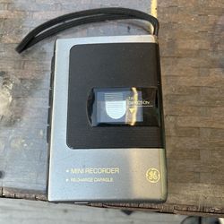 vintage GE General Electric Mini Cassette Recorder, model 3-5353B.