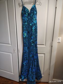 Jovani Sequin Blue Dress size 0