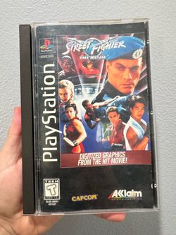 Street Fighter The Movie PS1 Game CIB Long Box!