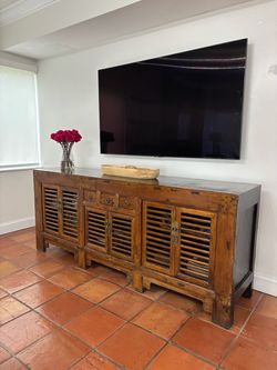 Rustic Solid Wood TV Console