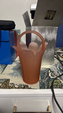Mikasa by Diane Love frosted pink glass vase