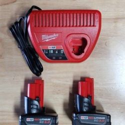M12 Charger And 2 X 3.0 Ah Batteries