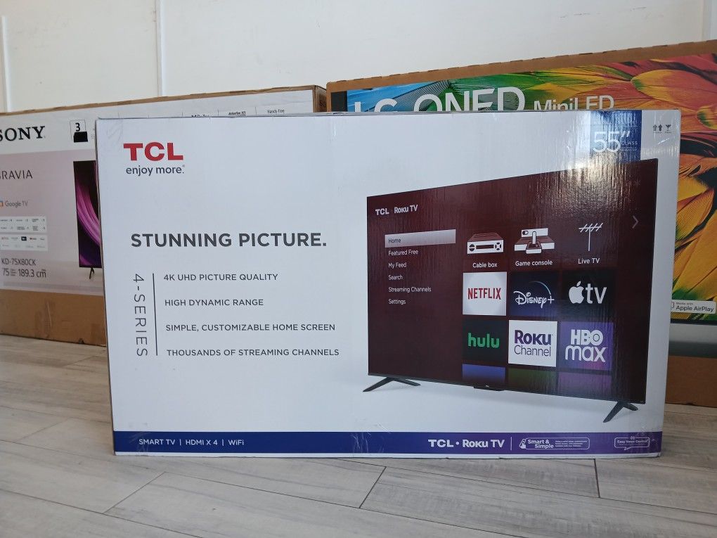 55"TCL ROKU TV 4k Smart Tv