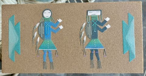 Vintage Native American Indian Sand Paintings