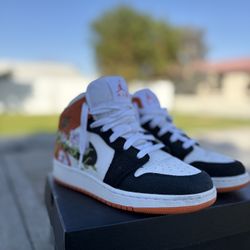 Kid's Air Jordan 1 Mid GS Basketball Blossom size 5