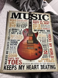 Music Retro Metal Tin Piece
