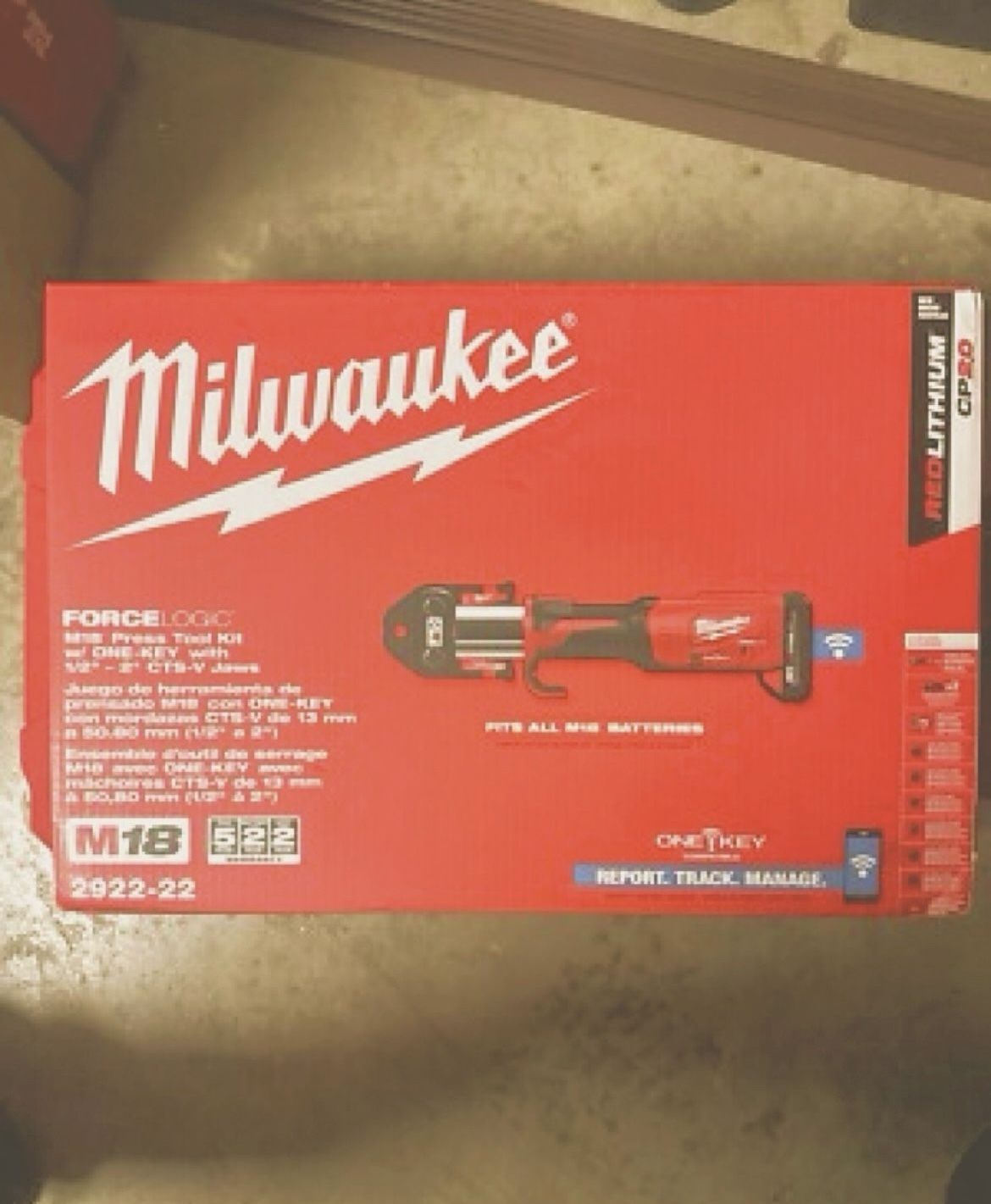 Milwaukee 2922 22 M18 Force Logic Press Tool kit