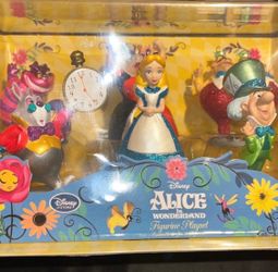 Disney's Alice in Wonderland Figure Set NEW! Sealed In Box!