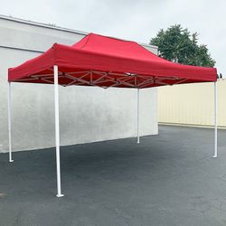 (New) $145 Large 10x15 FT Heavy-Duty Popup Canopy Instant Shade Quick Open with Carry Bag 