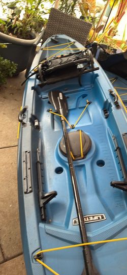 Fishing Lifetime Sit-On-Top Kayak with Paddle