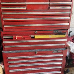 Vintage Three Level Red Mac Industrial Tool Box 