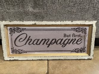 But,  First Champagne Art Frame 