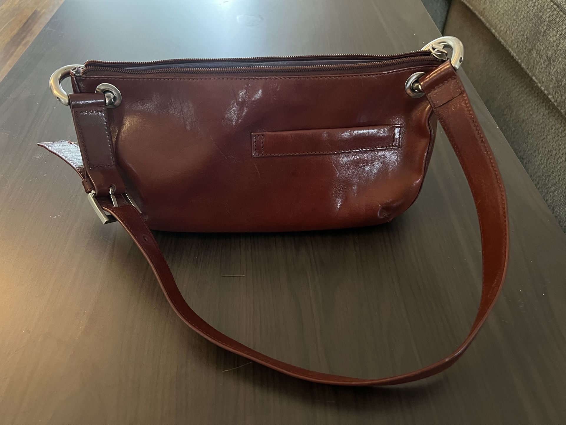HOBO International Red Leather Shoulder Bag Red Purse Modern Luxury Handbag 