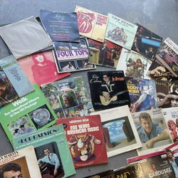 Large Stack Of LPs Records Vinyl 
