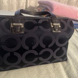 Navy Coach Hand Bag