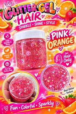 Hair glitter gel