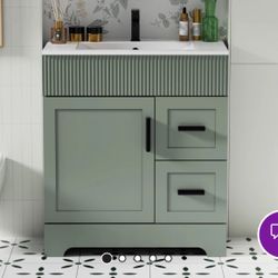 30" Single Bathroom Vanity With Sink