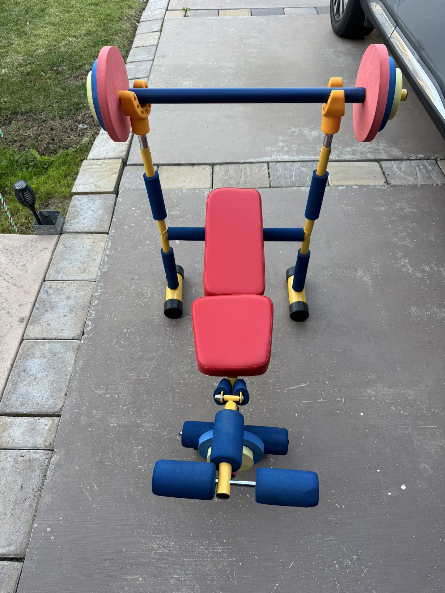 Kids Bench Press with weights