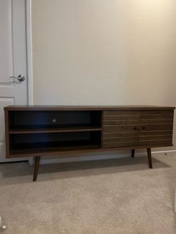 Entertainment Center TV Stand, Mid-Century Modern