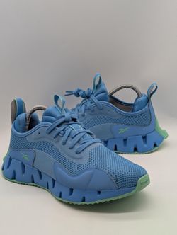 Women's Size 9.5 Reebok Zig Dynamica Running Shoes Ortholite Blue Green GY9268