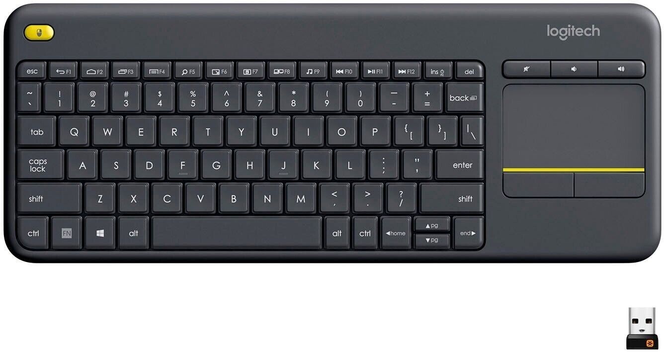 Logitech - K400 Plus TKL Wireless Membrane Keyboard for PC/TV/Laptop/Tablet