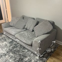 Grey Slouch Couch