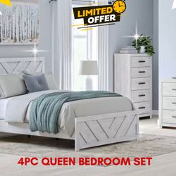 4 PC QUEEN BEDROOM SET