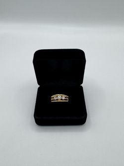 14KT Yellow Gold Past Present Future Ring