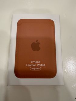 Orange Apple iPhone Leather Wallet with MagSafe