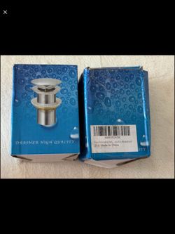 Bathroom Sink Pop-Up Drain Stopper – Chrome Finish – New