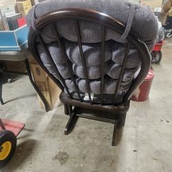 Gray Blue Wooden Glider Like New