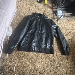 Tommy Hilfiger leather jacket & Black True Religion Pants Size XL & Size 28