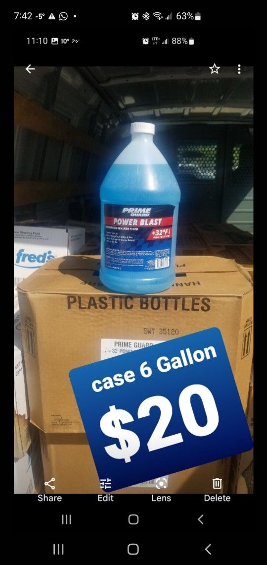 Special Price Windshield Case 6GAL $20 O Only