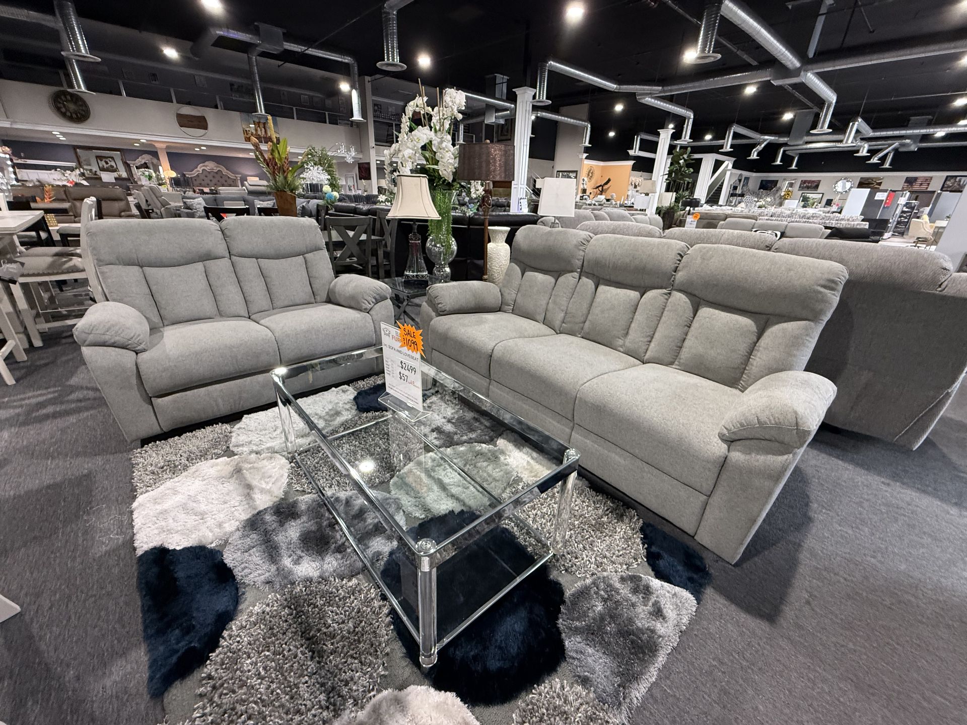 RECLINER SOFA AND LOVESEAT