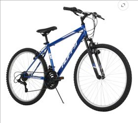 Huffy 26” Rock Creek Mountain Bike, Fits Riders 60”+, Blue, Adult, Men’s